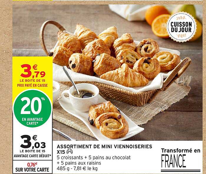 ASSORTIMENT DE MINI VIENNOISERIES X15