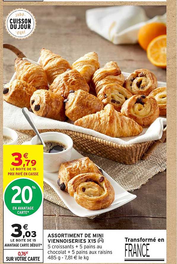 ASSORTIMENT DE MINI VIENNOISERIES X15
