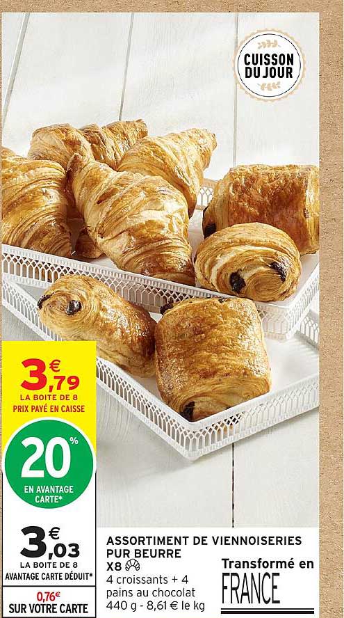 ASSORTIMENT DE VIENNOISERIES PUR BEURRE