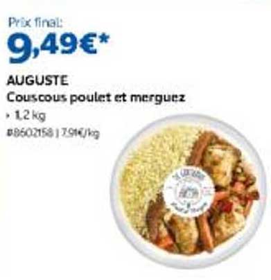 AUGUSTE Couscous poulet et merguez