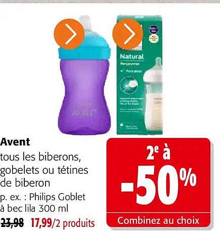 Avent tous les biberons, gobelets ou tétines de biberon