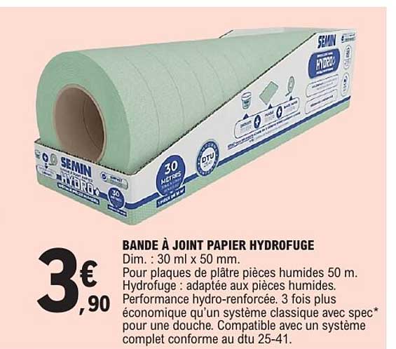 BANDE À JOINT PAPIER HYDROFUGE