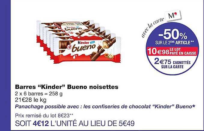 Barres “Kinder” Bueno noisettes