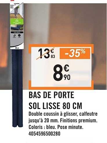 BAS DE PORTE SOL LISSE 80 CM