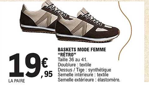 BASKETS MODE FEMME “RÉTRO”