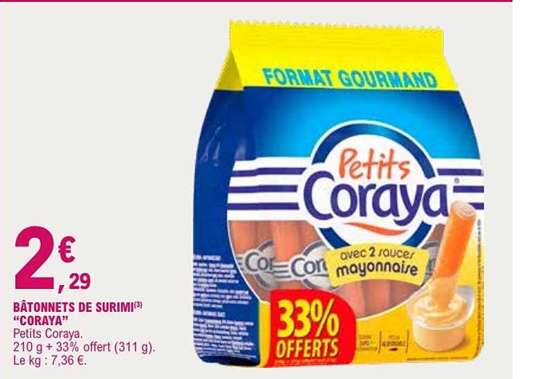 BÂTONNETS DE SURIMI "CORAYA"