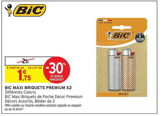 BIC MAXI BRIQUETS PREMIUM X2