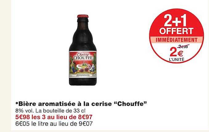 Bière aromatisée à la cerise “Chouffe”