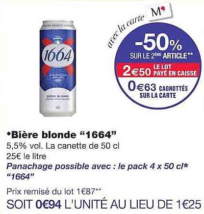 Bière blonde “1664”