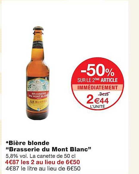 Bière blonde “Brasserie du Mont Blanc”
