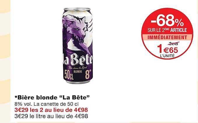 Bière blonde “La Bête”
