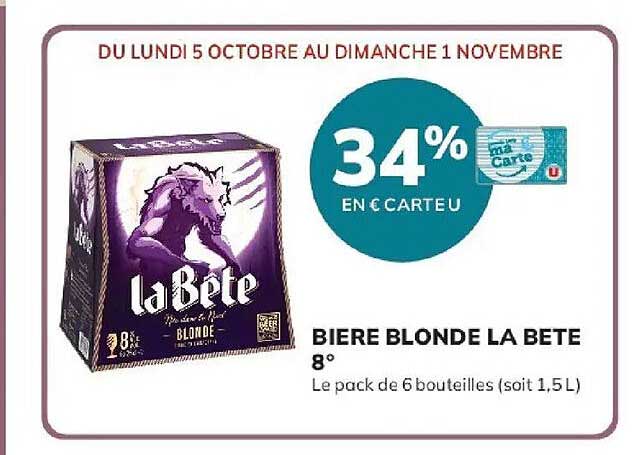 BIERE BLONDE LA BETE 8°