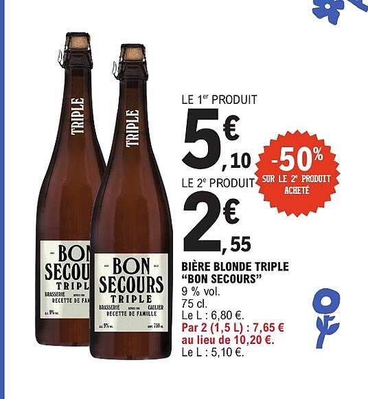 BIÈRE BLONDE TRIPLE “BON SECOURS”