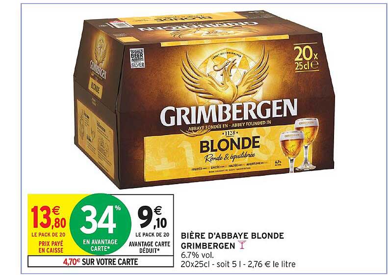 BIÈRE D'ABBAYE BLONDE GRIMBERGEN