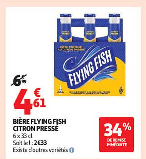 BIÈRE FLYING FISH CITRON PRESSÉ