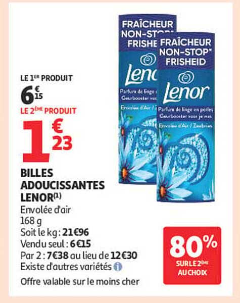 BILLES ADOUCISSANTES LENOR(1) Envolée d'air 168 g