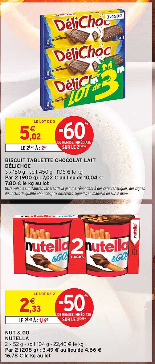 BISCUIT TABLETTE CHOCOLAT LAIT DÉLICHOC