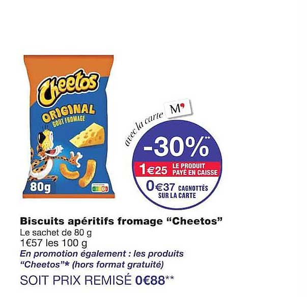 Biscuits apéritifs fromage “Cheetos”