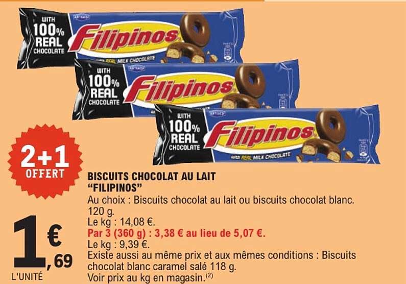BISCUITS CHOCOLAT AU LAIT “FILIPINOS”