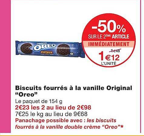 Biscuits fourrés à la vanille Original “Oreo”