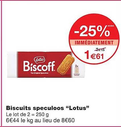 Biscuits speculoos “Lotus”