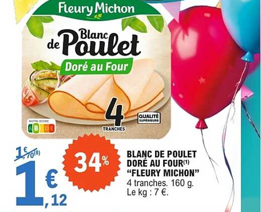Blanc de Poulet Doré au Four "Fleury Michon"