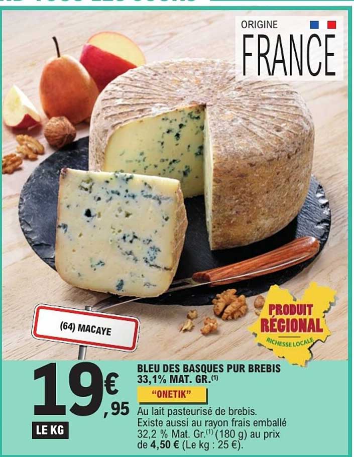 BLEU DES BASQUES PUR BREBIS 33,1% MAT. GR. (1) “ONETIK”