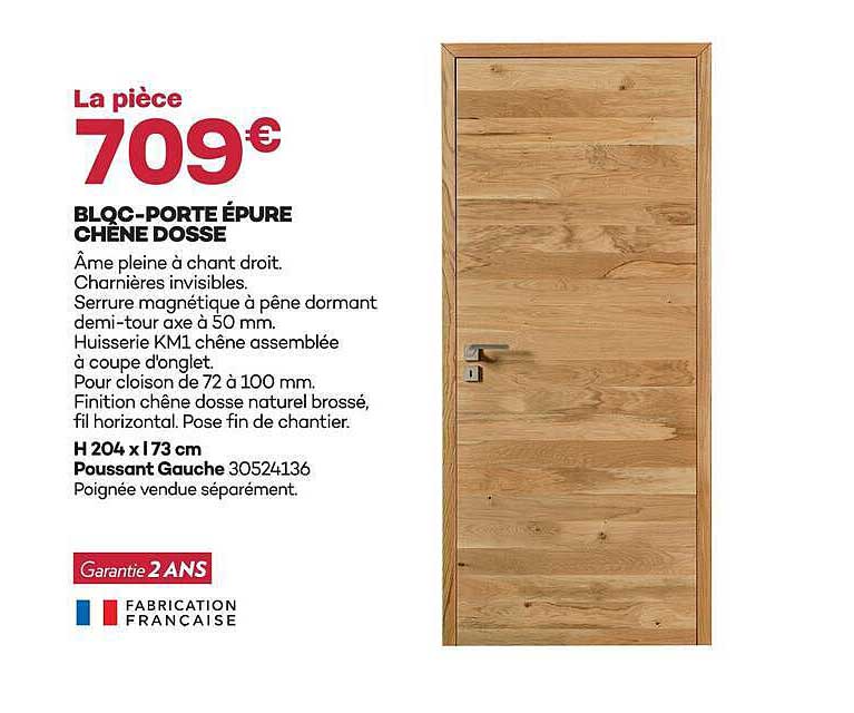 BLOC-PORTE ÉPURE CHÊNE DOSSE