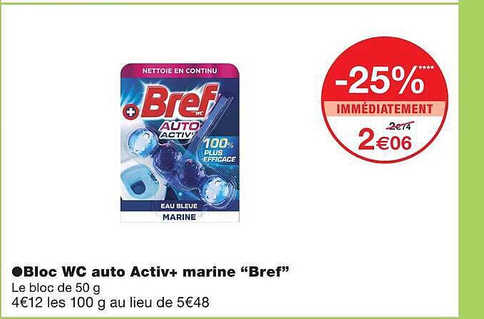 Bloc WC auto Activ+ marine “Bref”