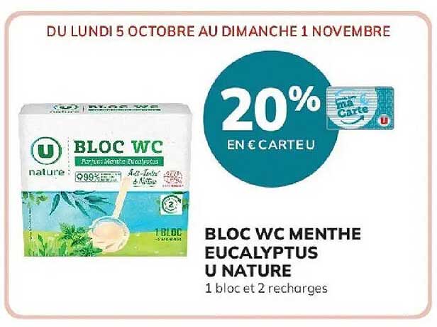 BLOC WC MENTHE EUCALYPTUS U NATURE