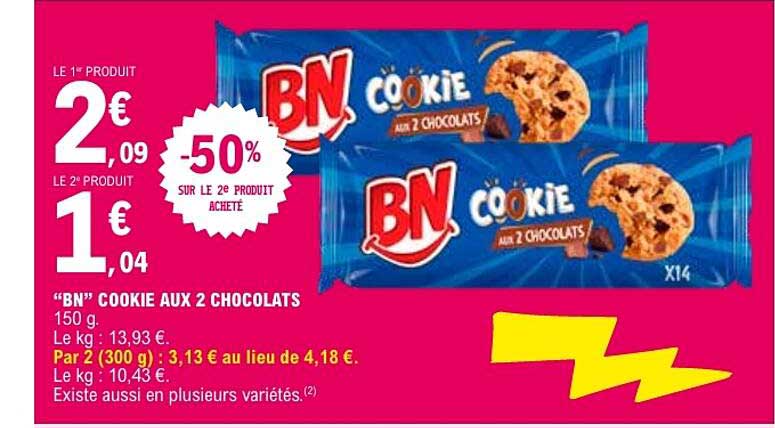 “BN” COOKIE AUX 2 CHOCOLATS