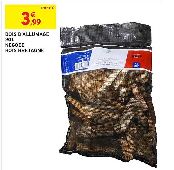BOIS D'ALLUMAGE 20L NEGOCE BOIS BRETAGNE