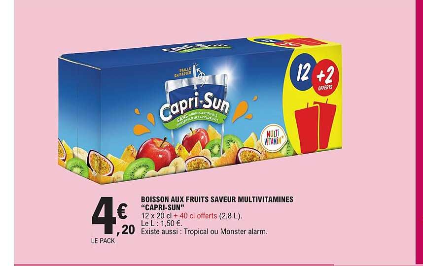 BOISSON AUX FRUITS SAVEUR MULTIVITAMINES “CAPRI-SUN”