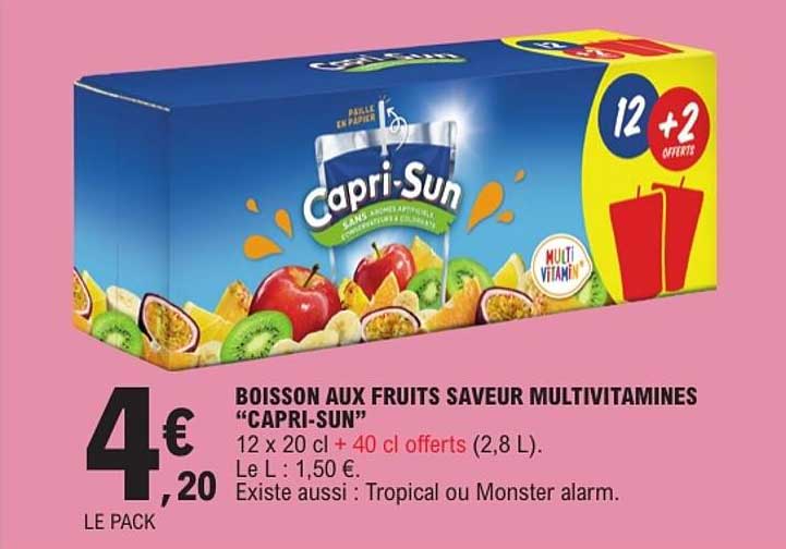 BOISSON AUX FRUITS SAVEUR MULTIVITAMINES “CAPRI-SUN”