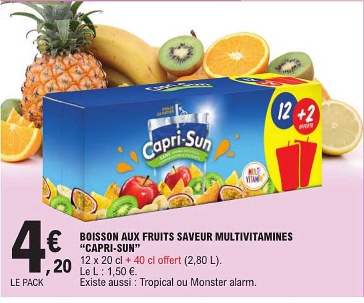 BOISSON AUX FRUITS SAVEUR MULTIVITAMINES "CAPRI-SUN"