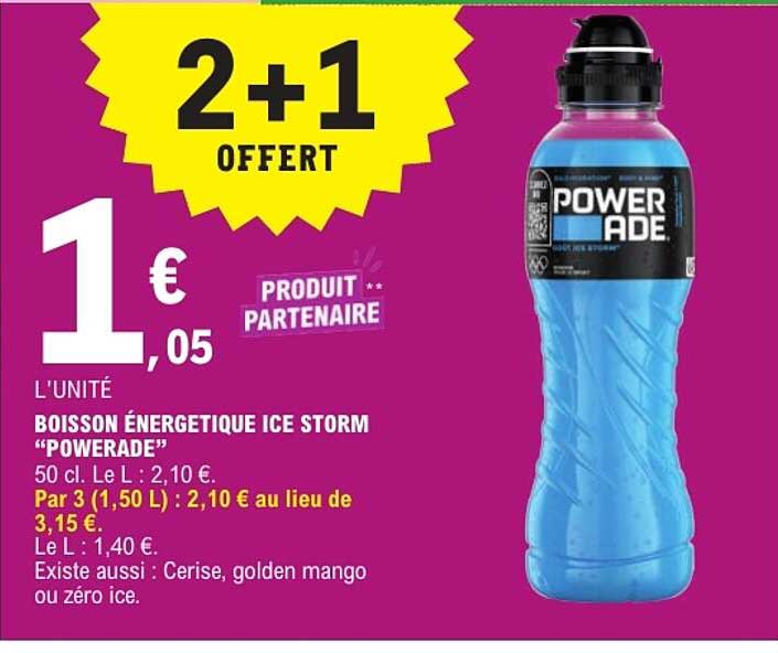 BOISSON ÉNERGÉTIQUE ICE STORM “POWERADE”