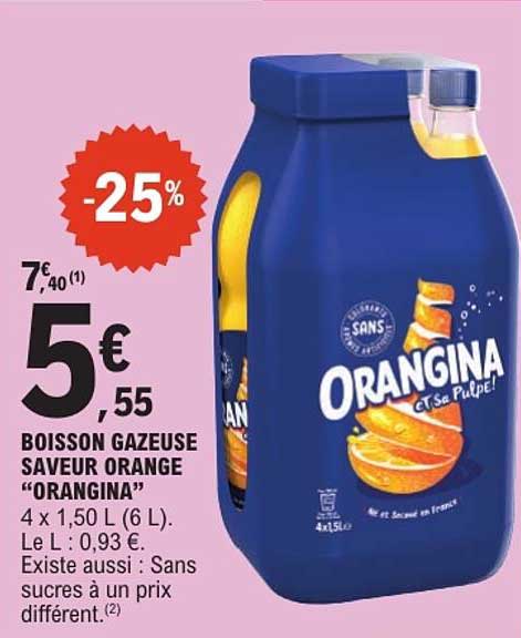 BOISSON GAZEUSE SAVEUR ORANGE "ORANGINA"