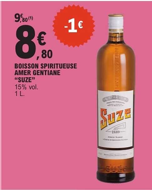BOISSON SPIRITUEUSE AMER GENTIANE “SUZE” 15% vol. 1 L.