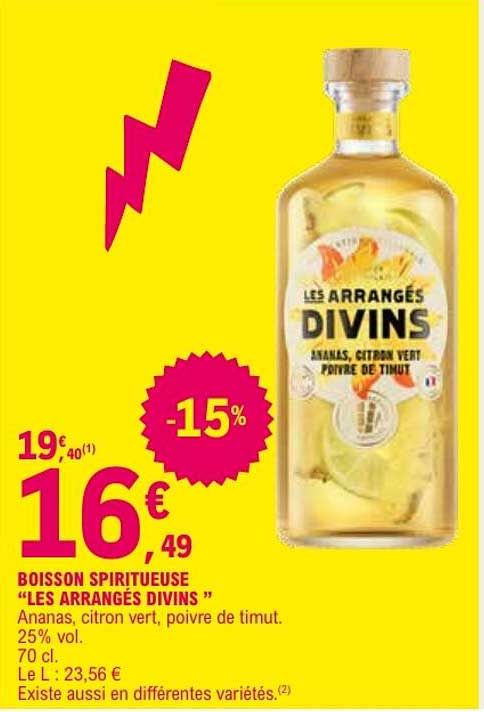 BOISSON SPIRITUEUSE “LES ARRANGÉS DIVINS”