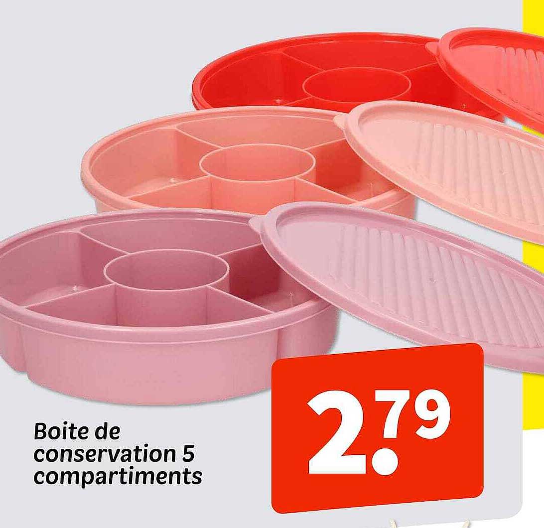 Boite de conservation 5 compartiments