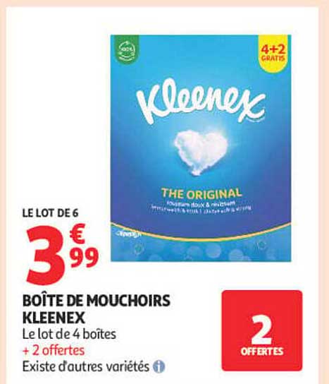 BOITE DE MOUCHOIRS KLEENEX