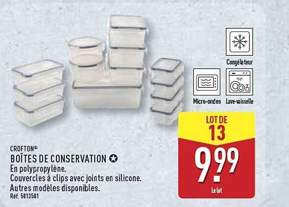 BOÎTES DE CONSERVATION