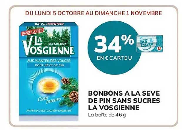 BONBONS A LA SEVE DE PIN SANS SUCRES LA VOSGIENNE