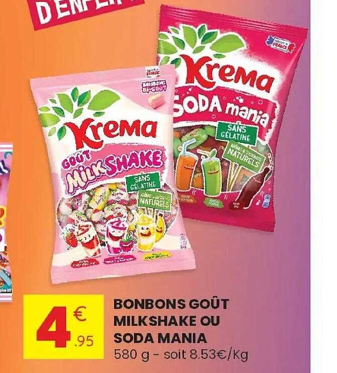 BONBONS GOÛT MILKSHAKE OU SODA MANIA