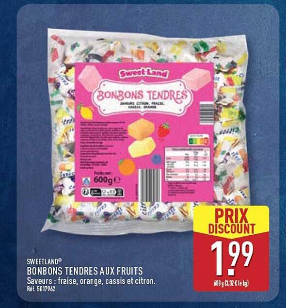 BONBONS TENDRES AUX FRUITS