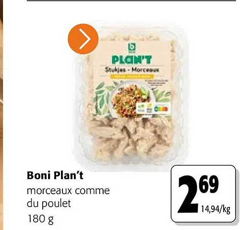 Boni Plan't morceaux comme du poulet 180 g