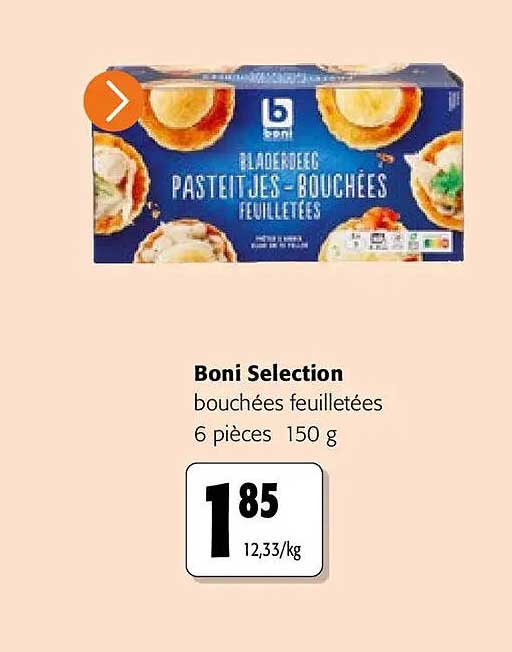 Boni Selection bouchées feuilletées 6 pièces 150 g
