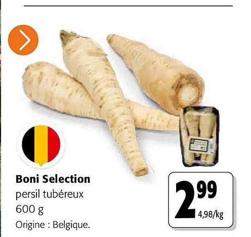 Boni Selection persil tubéreux 600 g Origine : Belgique