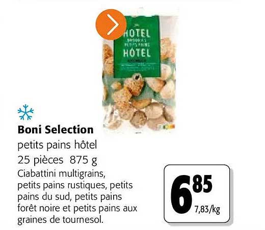 Boni Selection petits pains hôtel 25 pièces 875 g