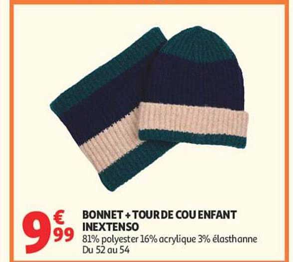 BONNET + TOUR DE COU ENFANT INEXTENSO
